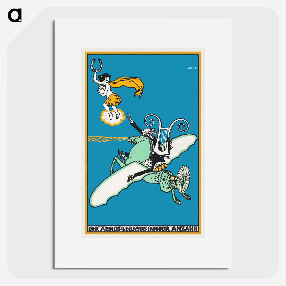 The Aeroplegasus (Anzani Engines) (The Aeroplegasus (Motor Anzani)) - Moritz Jung Poster.