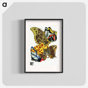アートポスター-Vintage Butterflies
 - パピヨン Poster.