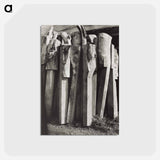 アートポストカード-Totems, Old Shipyard, Rye - ポール ナッシュ Postcard.