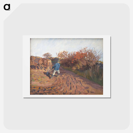 アートポストカード-The plowman turns
 - ピーター ハンセン Postcard.