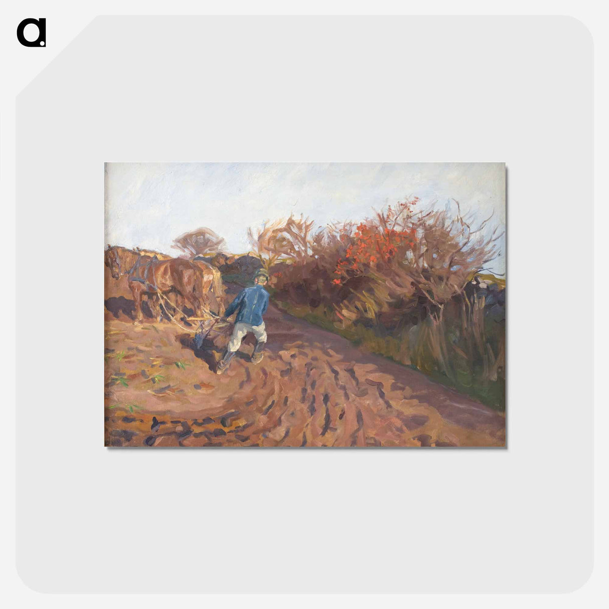 アートポストカード-The plowman turns
 - ピーター ハンセン Postcard.