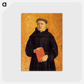 アートポストカード-Augustinian Saint - ピエロ デラ フランチェスカ Postcard.