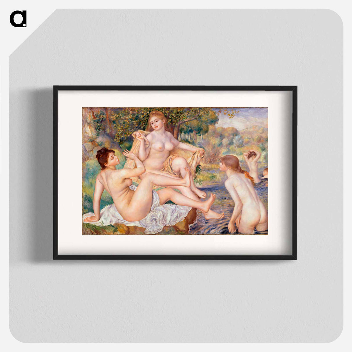 The Large Bathers - Pierre-Auguste Renoir Poster.