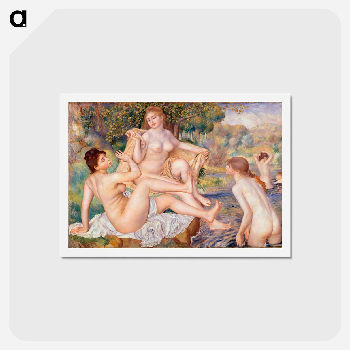 アートポストカード-The Large Bathers - ピエール オーギュスト ルノワール Postcard.