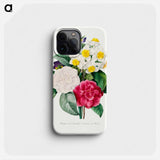 Camellia Narcissus and Pansy bouquet - ピエール ジョゼフ ルドゥーテ Phone Case.