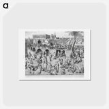 アートポストカード-Ice Skating before the Gate of Saint George, Antwerp - ピーター ブリューゲル Postcard.
