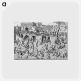 アートポストカード-Ice Skating before the Gate of Saint George, Antwerp - ピーター ブリューゲル Postcard.