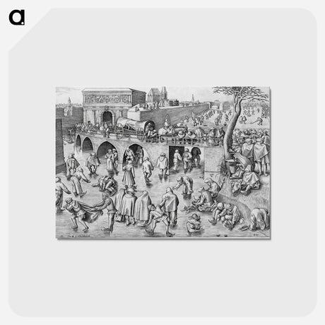 アートポストカード-Ice Skating before the Gate of Saint George, Antwerp - ピーター ブリューゲル Postcard.