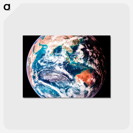 アートポストカード-Earth Globe and Atmospheric Haze
 - 地球 Postcard.