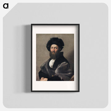 Raphael's Portrait of Baldassarre Castiglione - ラファエロ サンティ Poster.