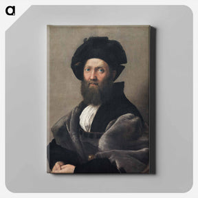 アートパネル-Raphael's Portrait of Baldassarre Castiglione - ラファエロ サンティ Canvas.