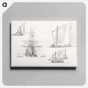 アートパネル-Sketches of Ships, Venice, Italy - サミュエル コールマン Canvas.