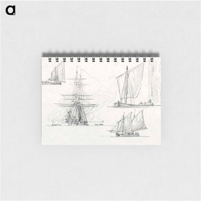 アートメモ帳-Sketches of Ships, Venice, Italy - サミュエル コールマン Memo.