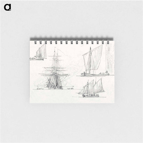 Sketches of Ships, Venice, Italy - サミュエル コールマン Memo.