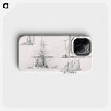 Sketches of Ships, Venice, Italy - サミュエル コールマン Phone Case.