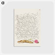 アートポストカード-Kidney Bean and English Daisy
 - 書道のお手本 Postcard.