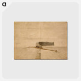 アートポストカード-Drawing for The Pair Oared Shell - トーマス エイキンズ Postcard.