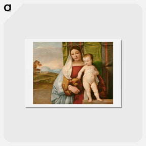 アートポストカード-The Gipsy Madonna - ティツィアーノ ヴェチェッリオ Postcard.
