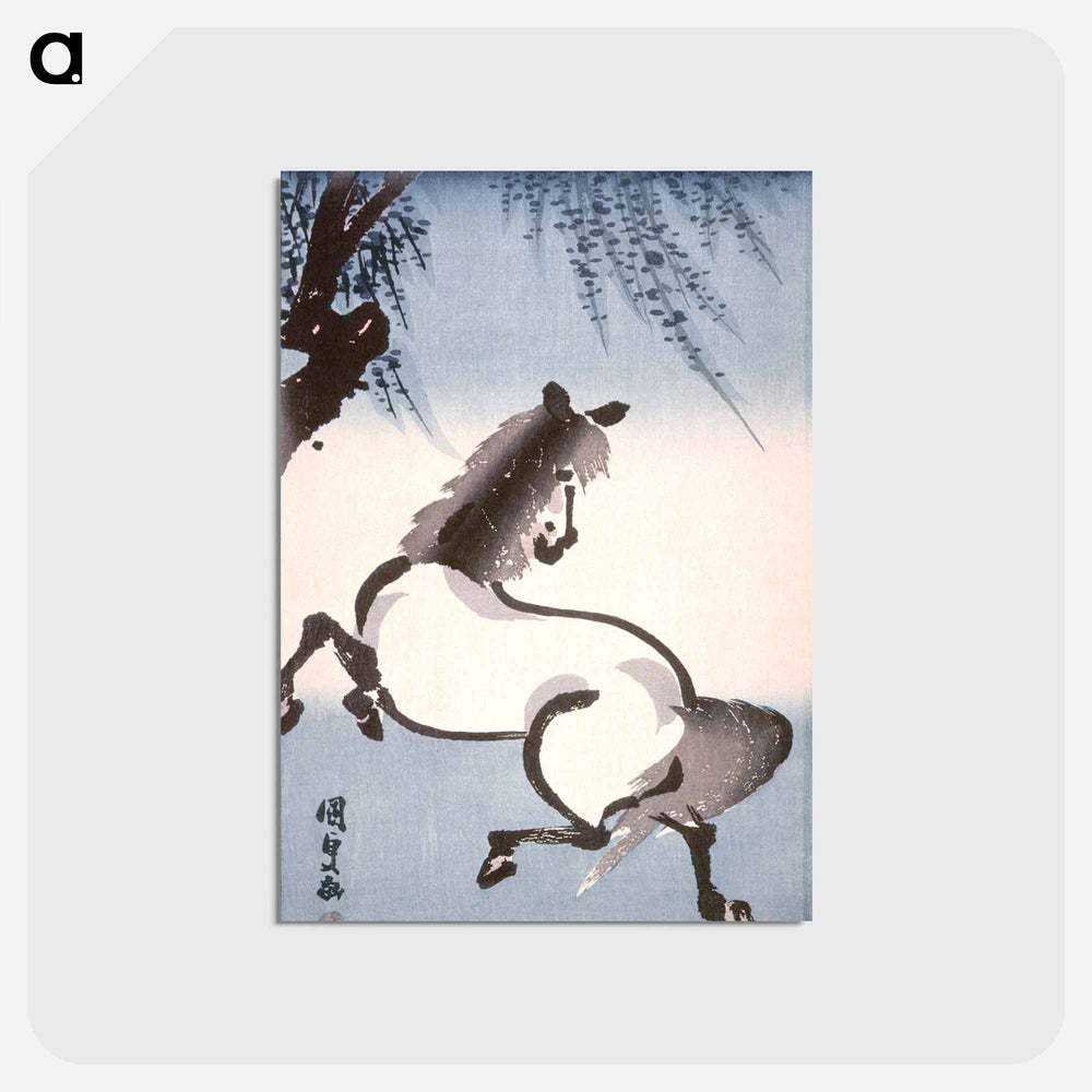 アートポストカード-Horse under Willow
 - 歌川 国貞 Postcard.