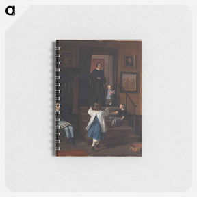 アートメモ帳-The artist's wife and children in the studio at Charlottenborg - ヴィルヘルム マーストランド Memo.