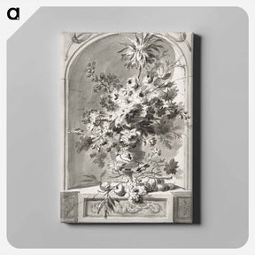 アートパネル-Vase of Flowers - ウィレム ヴァン リーン Canvas.