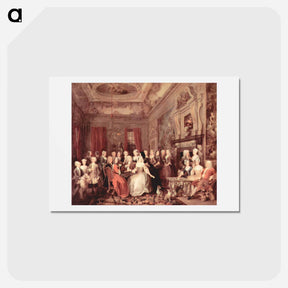 アートポストカード-Wanstead Assembly at Wanstead_ House - ウィリアム ホガース Postcard.