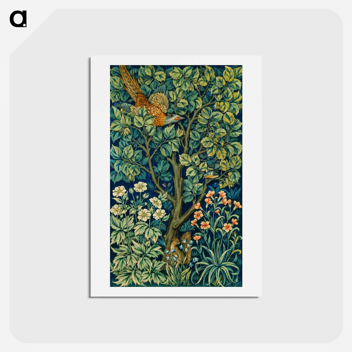 アートポストカード-Cock Pheasant - ウィリアム モリス Postcard.