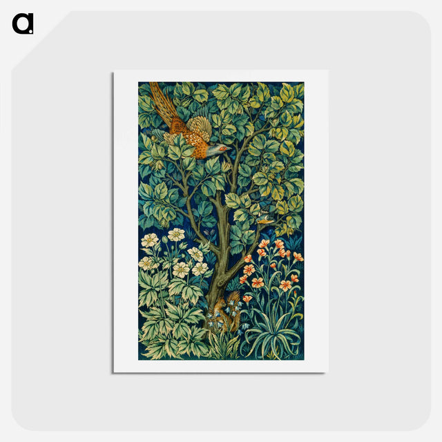アートポストカード-Cock Pheasant - ウィリアム モリス Postcard.