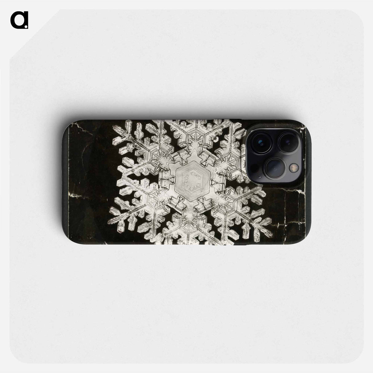 Wilson Bentley Photomicrograph of Stellar Snowflake No. 586 - ウィルソン ベントレー Phone Case.