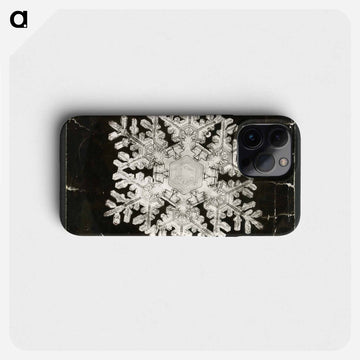 Wilson Bentley Photomicrograph of Stellar Snowflake No. 586 - Wilson Bentley Phone Case.