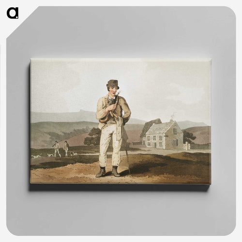 Illustration of moor guide from The Costume of Yorkshire - 19世紀のヨークシャー Canvas.