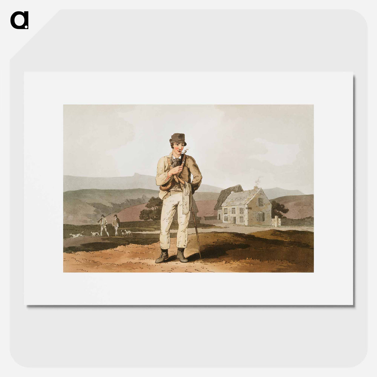 Illustration of moor guide from The Costume of Yorkshire - 19世紀のヨークシャー Poster.
