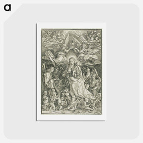 アートポストカード-Madonna Queen of Angels - アルブレヒト デューラー Postcard.