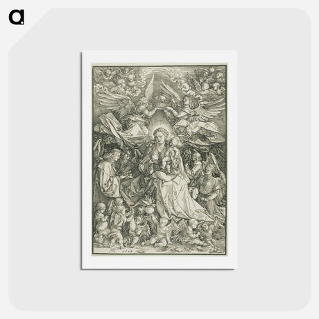 アートポストカード-Madonna Queen of Angels - アルブレヒト デューラー Postcard.