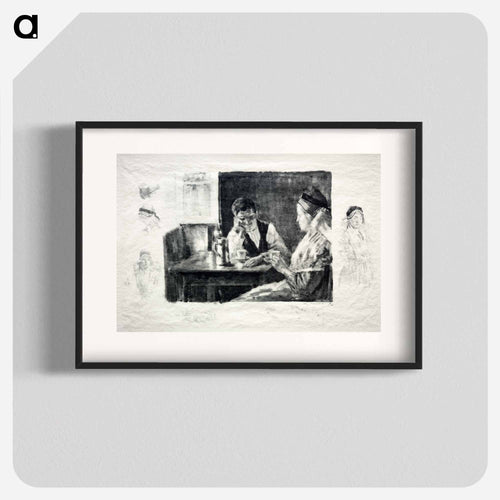 Interior of a Peasant's House; Valley of Bethmale - アレクサンドル ルノア Poster.