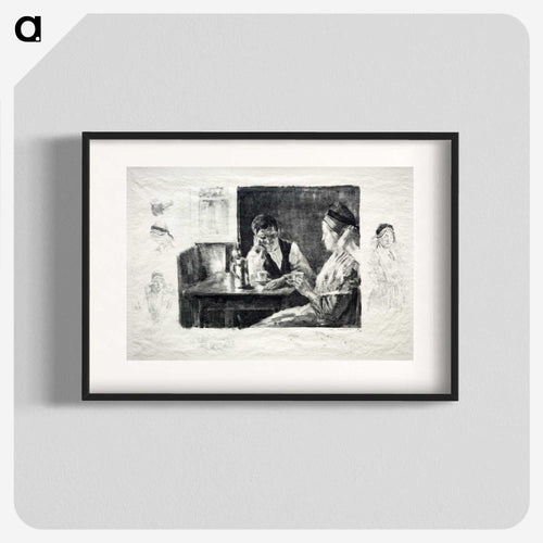 Interior of a Peasant's House; Valley of Bethmale - アレクサンドル ルノア Poster.