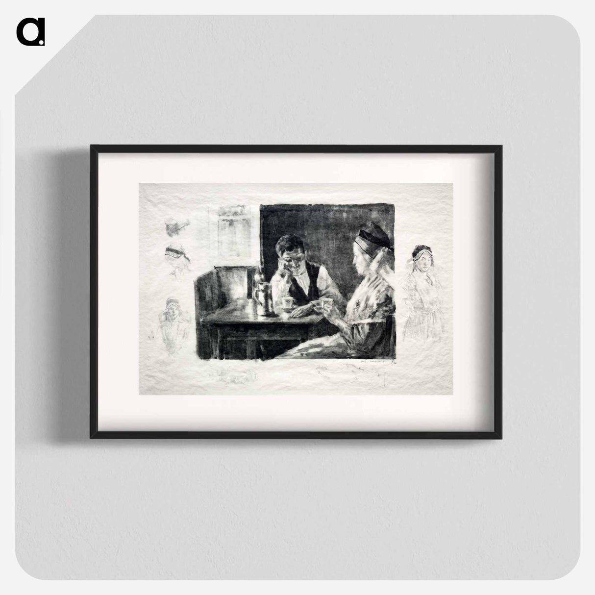 Interior of a Peasant's House; Valley of Bethmale - アレクサンドル ルノア Poster.