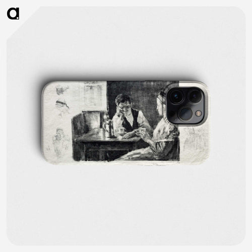 Interior of a Peasant's House; Valley of Bethmale - アレクサンドル ルノア Phone Case.