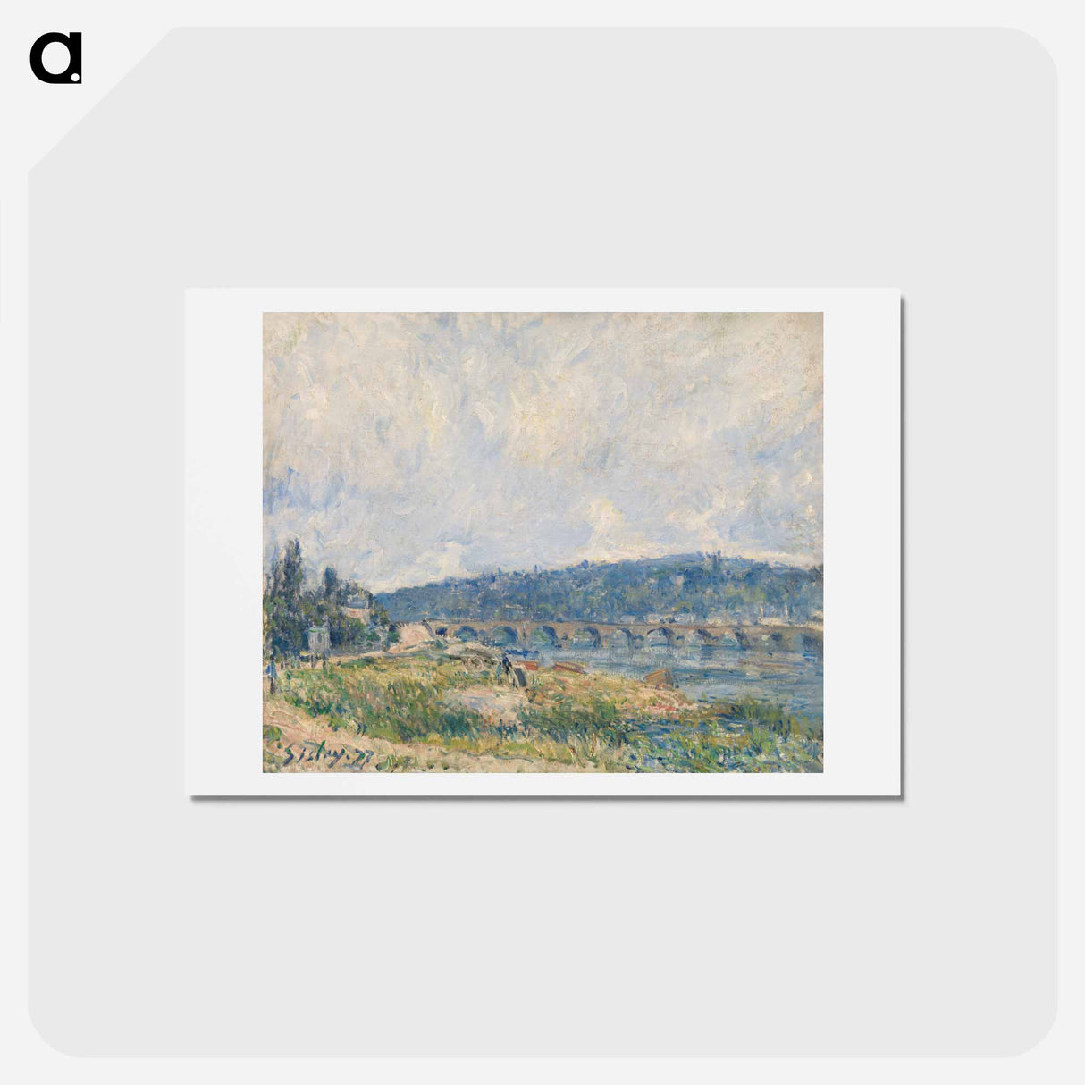 アートポストカード-Sevres Bridge (Le Pont de Sevres) - アルフレッド シスレー Postcard.