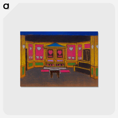 アートポストカード-The Court of Hearts - 不思議の国のアリス Postcard.