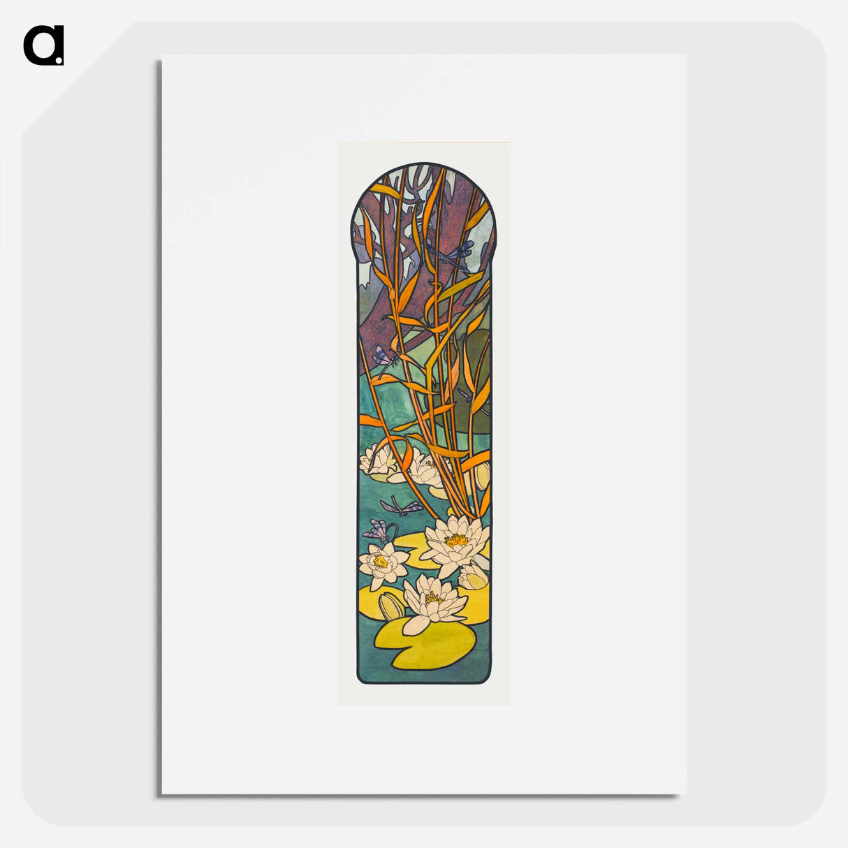 Stained glass box for the Fouquet jewelry store - アルフォンス ミュシャ Poster.