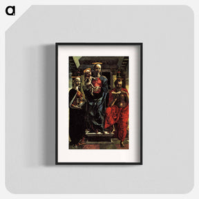アートポスター-The Virgin and Child with Saints Jerome - アンドレア マンテーニャ Poster.