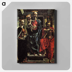 アートパネル-The Virgin and Child with Saints Jerome - アンドレア マンテーニャ Canvas.