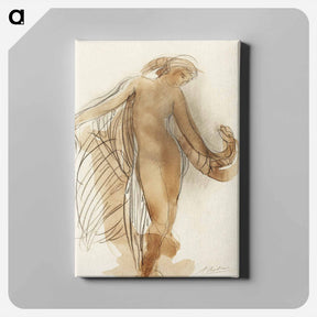アートパネル-Naked woman dancing - オーギュスト ロダン Canvas.