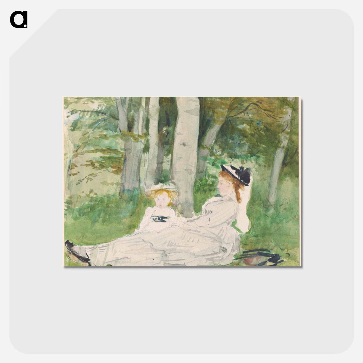 アートポストカード-At the Edge of the Forest
 - ベルト モリゾ Postcard.