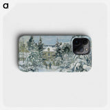 Piette's House at Montfoucault - Camille Pissarro Phone Case.