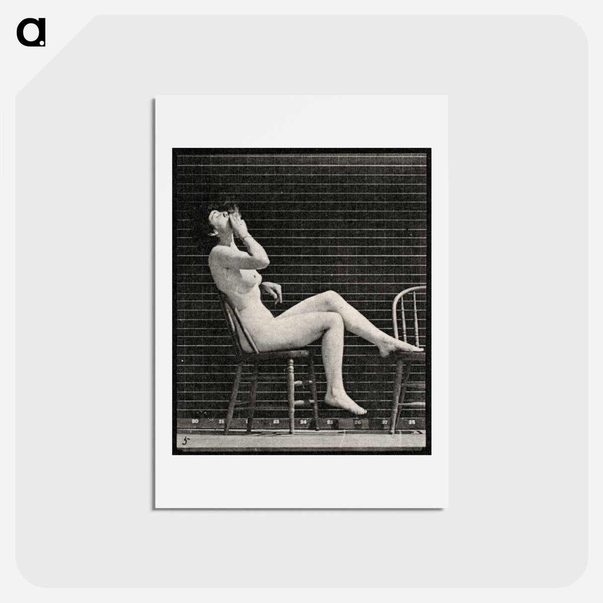 アートポストカード-Smoking Nude
 - エドワード マイブリッジ Postcard.