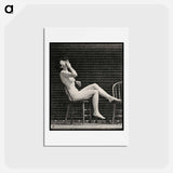 アートポストカード-Smoking Nude
 - エドワード マイブリッジ Postcard.