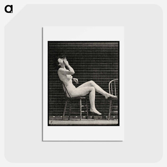 アートポストカード-Smoking Nude
 - エドワード マイブリッジ Postcard.
