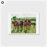 アートポストカード-The Riders - エドガー ドガ Postcard.
